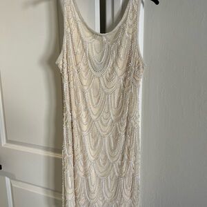 Pisarro Nights Cream Backless Dress